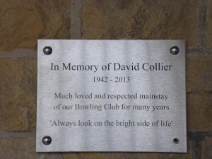 D Collier Memorial Plaque